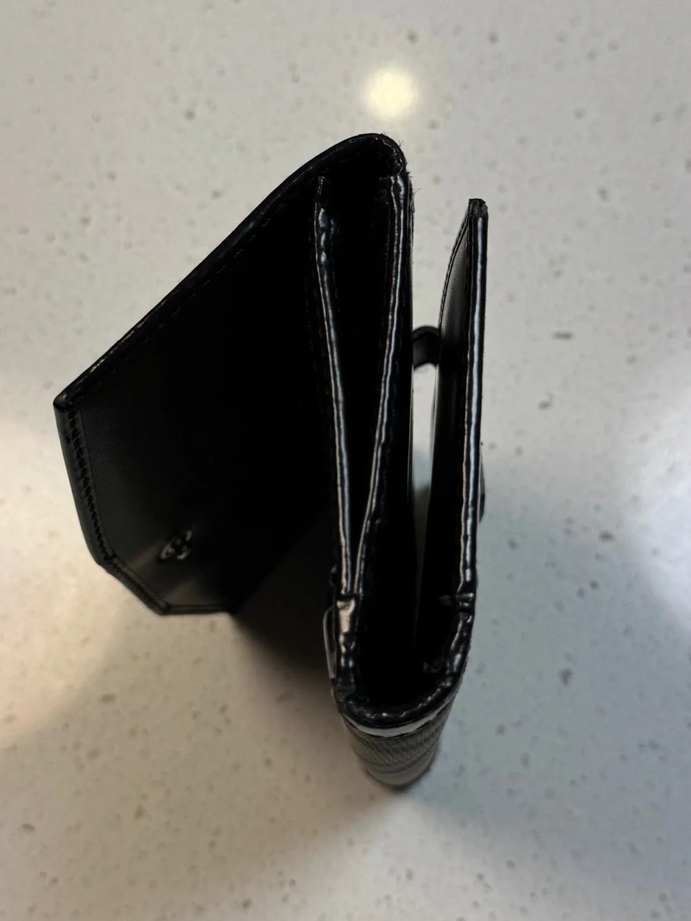 Vintage Burberry Nova Check Canvas Black Leather Stirrup Buckle Long Wallet